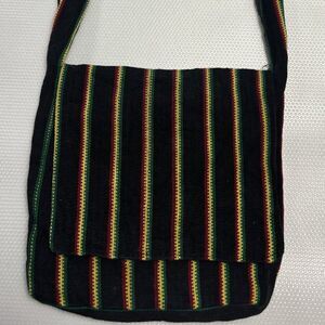 Rasta Striped Square Purse - 1588